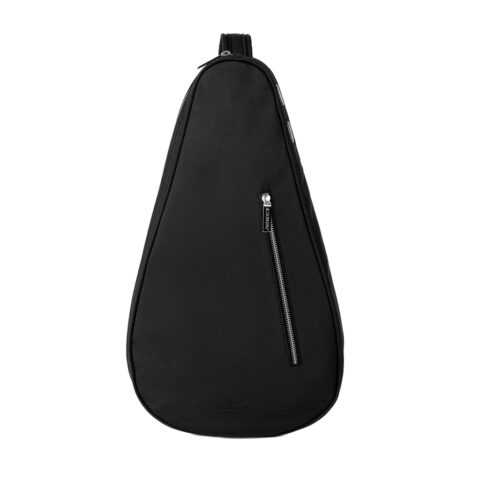 Black/Silver Leather Racket Cover