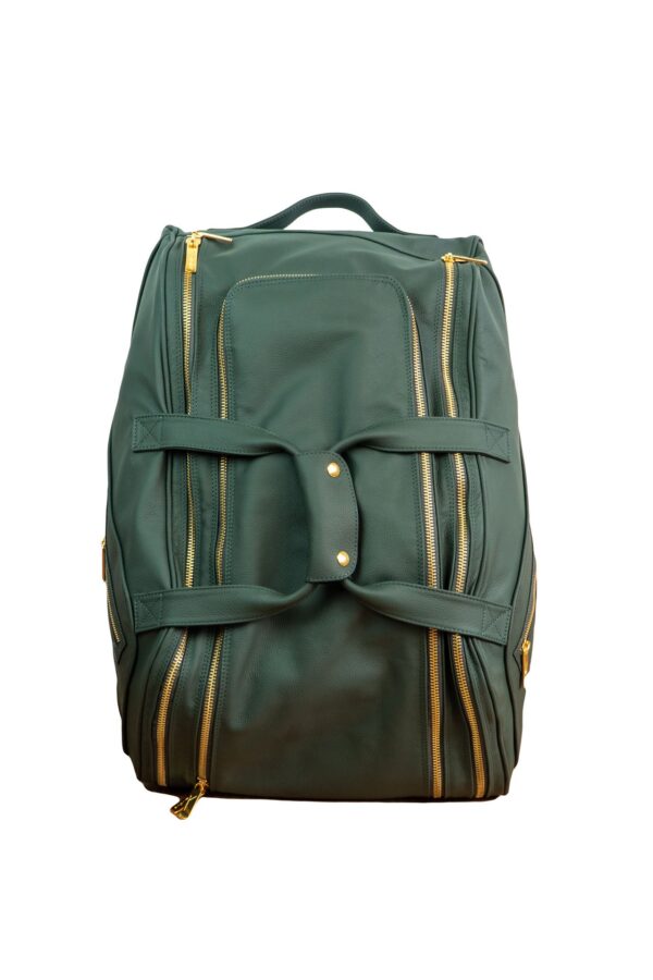 Green/Gold Leather Thermobag - Image 2