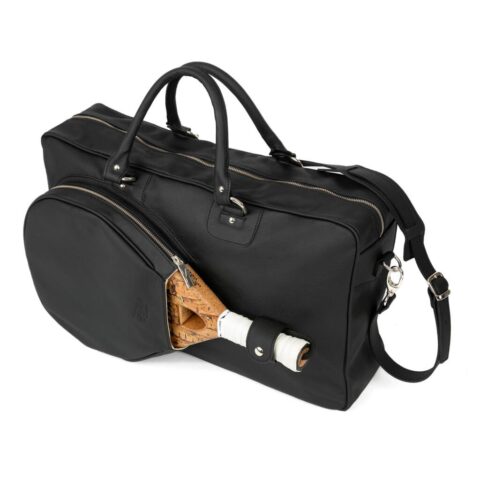 Black/Silver Leather Vintage Handbag